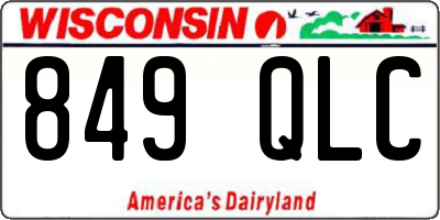 WI license plate 849QLC