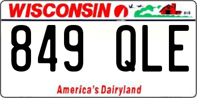 WI license plate 849QLE