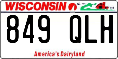 WI license plate 849QLH