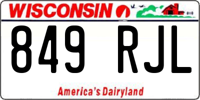 WI license plate 849RJL