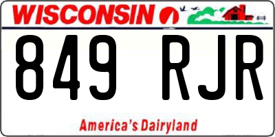 WI license plate 849RJR