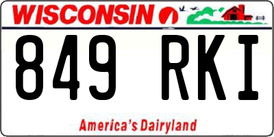 WI license plate 849RKI