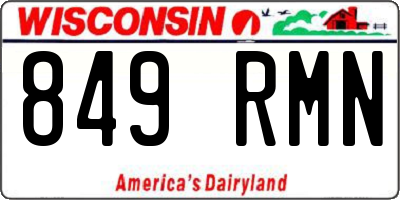 WI license plate 849RMN