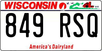 WI license plate 849RSQ