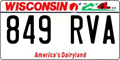 WI license plate 849RVA