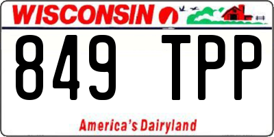 WI license plate 849TPP