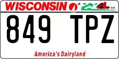 WI license plate 849TPZ