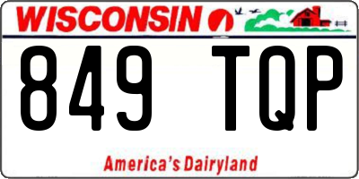 WI license plate 849TQP