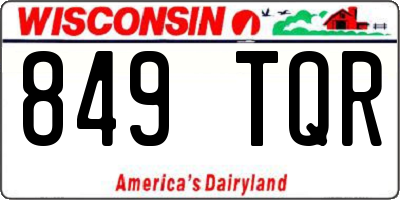 WI license plate 849TQR