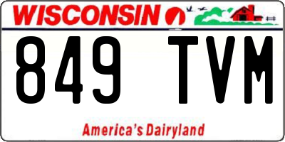 WI license plate 849TVM