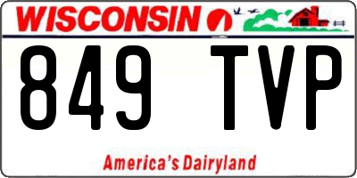 WI license plate 849TVP