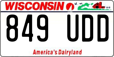 WI license plate 849UDD