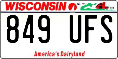 WI license plate 849UFS