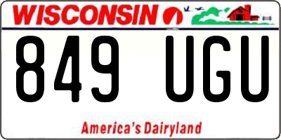 WI license plate 849UGU