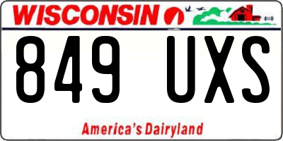 WI license plate 849UXS