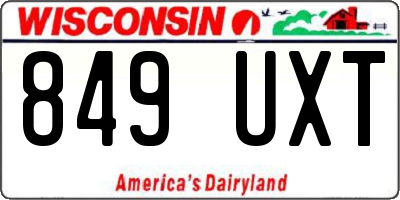 WI license plate 849UXT