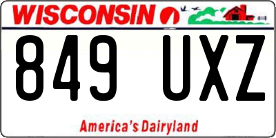WI license plate 849UXZ