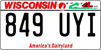 WI license plate 849UYI