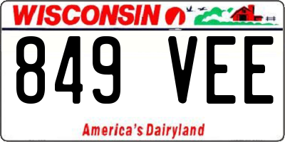 WI license plate 849VEE