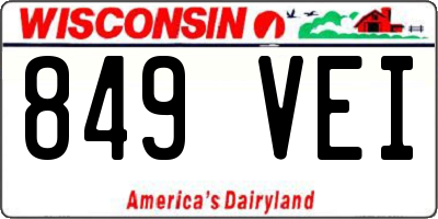 WI license plate 849VEI