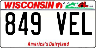 WI license plate 849VEL