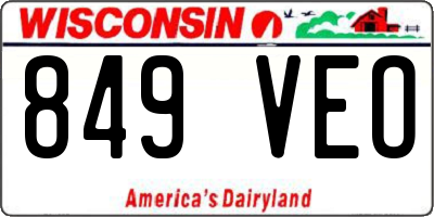 WI license plate 849VEO