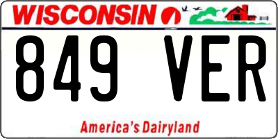 WI license plate 849VER
