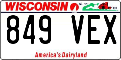 WI license plate 849VEX