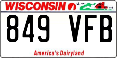 WI license plate 849VFB