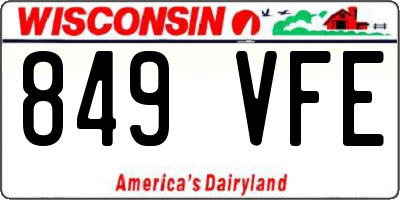 WI license plate 849VFE