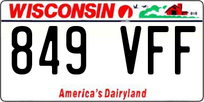 WI license plate 849VFF