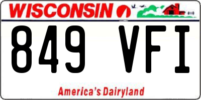 WI license plate 849VFI