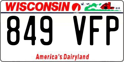 WI license plate 849VFP