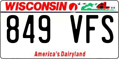 WI license plate 849VFS