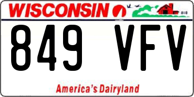 WI license plate 849VFV