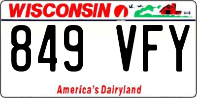 WI license plate 849VFY
