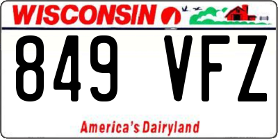 WI license plate 849VFZ