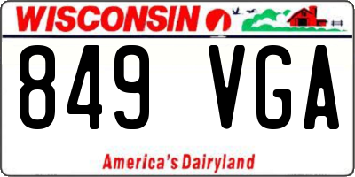 WI license plate 849VGA