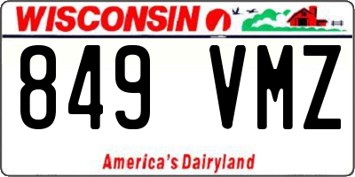WI license plate 849VMZ
