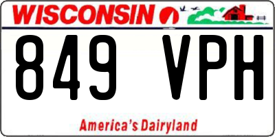 WI license plate 849VPH