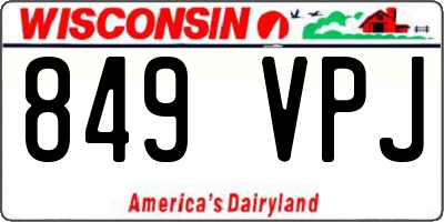 WI license plate 849VPJ