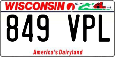 WI license plate 849VPL