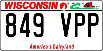 WI license plate 849VPP