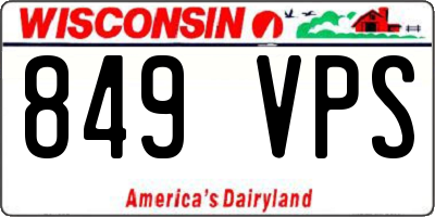 WI license plate 849VPS