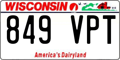WI license plate 849VPT