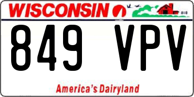 WI license plate 849VPV