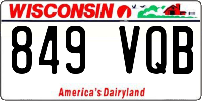 WI license plate 849VQB