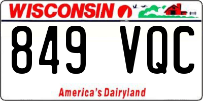 WI license plate 849VQC