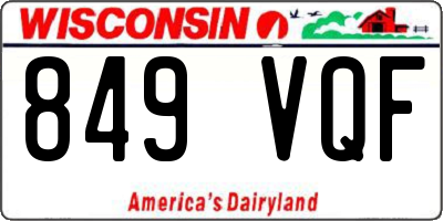 WI license plate 849VQF