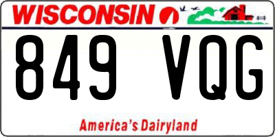WI license plate 849VQG